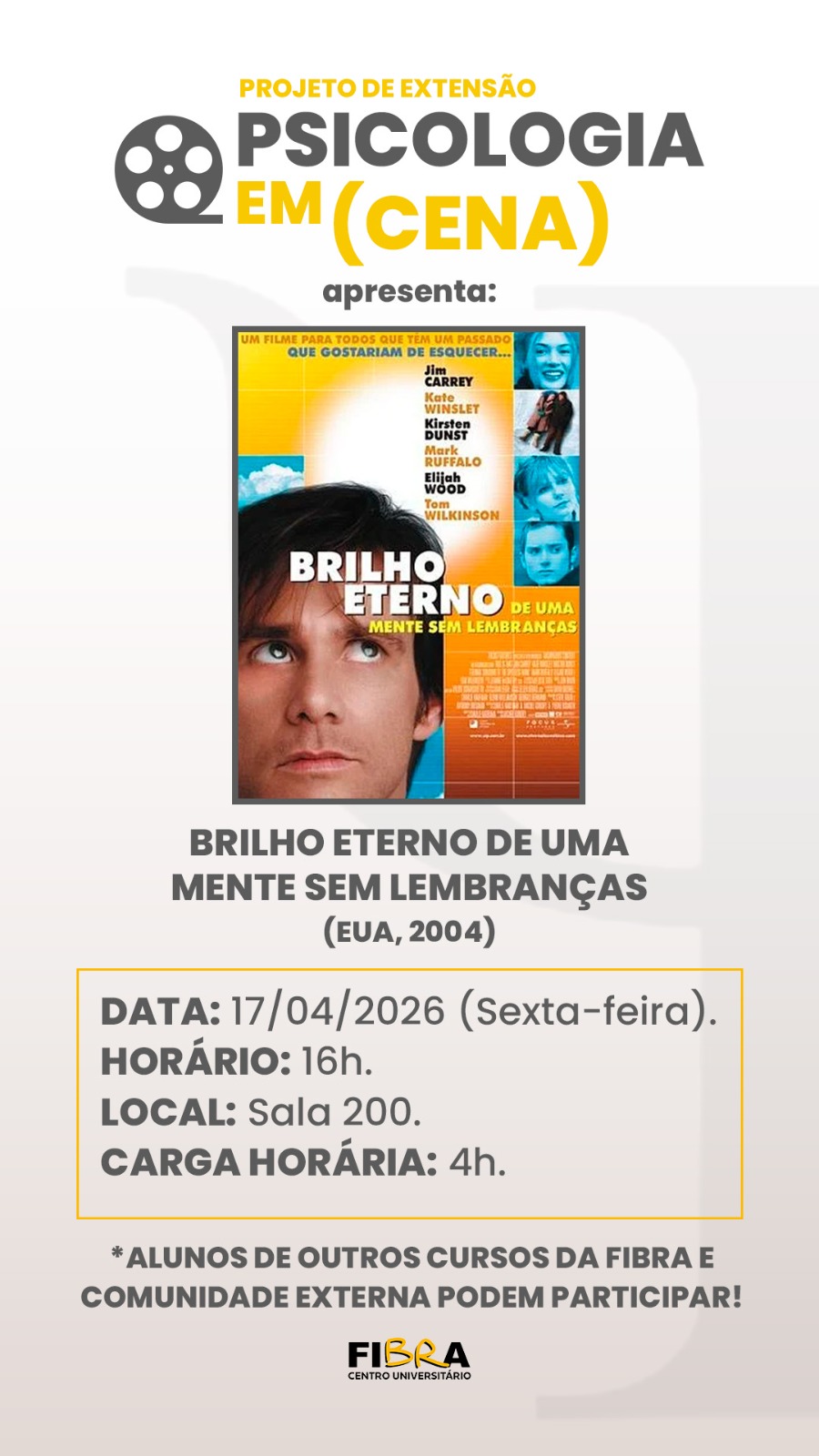 Cine Psi -  Brilho Eterno de Uma Mente sem Lembranças (2004)