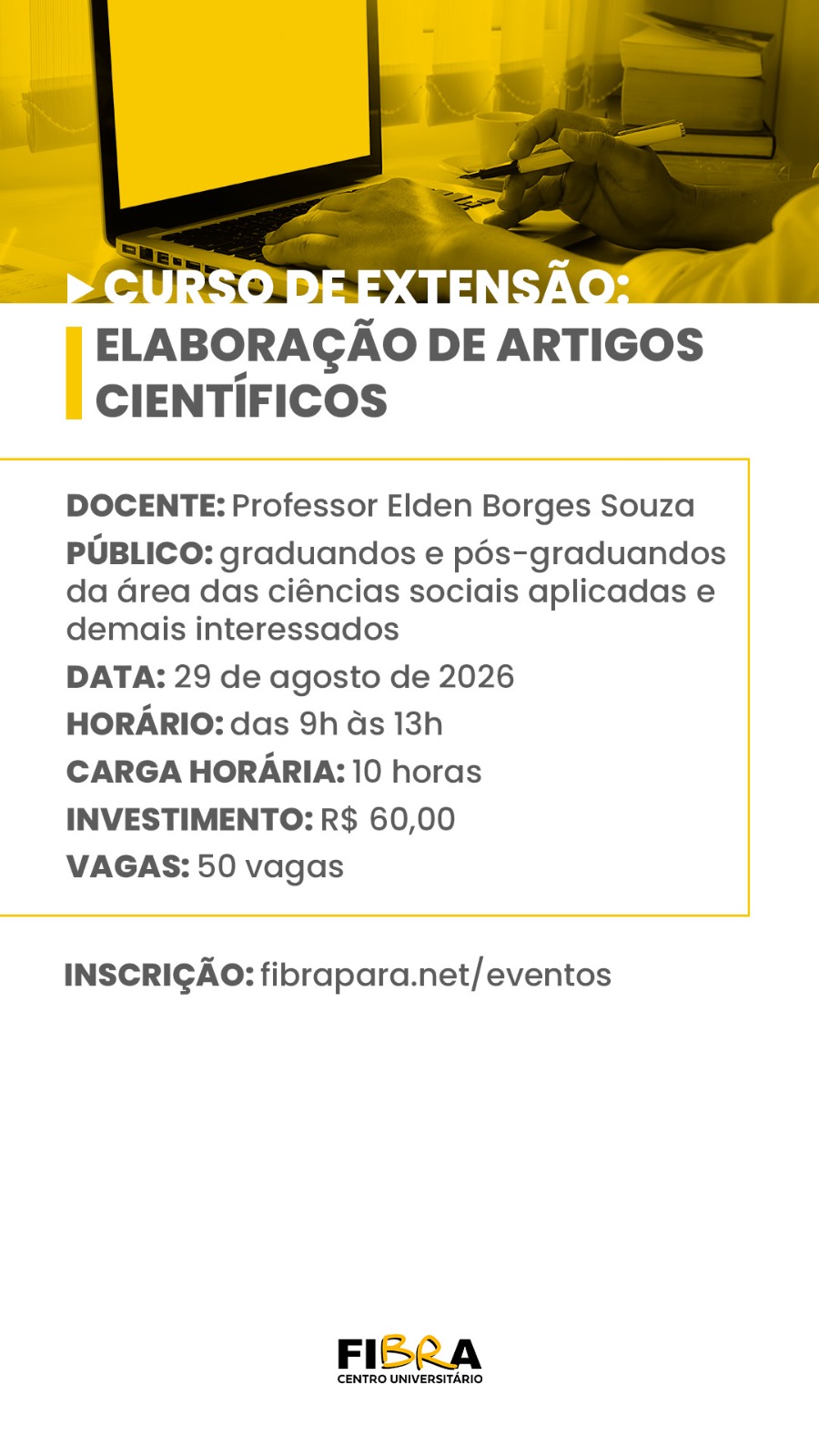 Curso de Extensão: Elaboração de Artigos Científicos