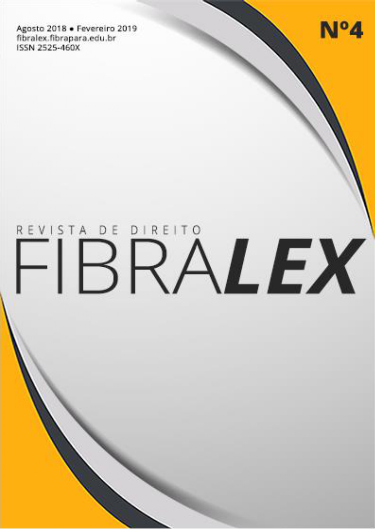 Capa da Revista de Direito Fibralex Número 4, nas cores branca, amarela e preta.