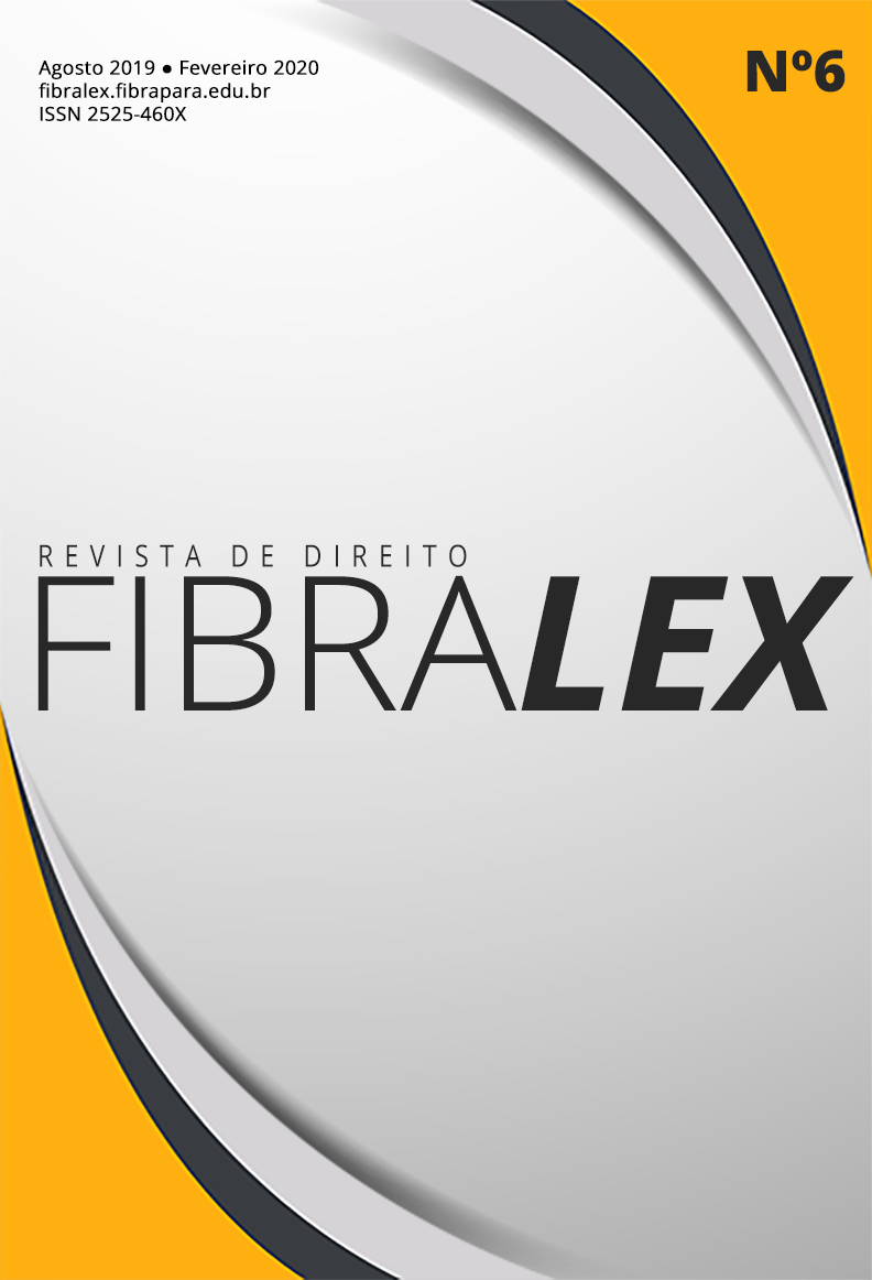 Capa da Revista de Direito Fibralex Número 6, nas cores branca, amarela e preta.
